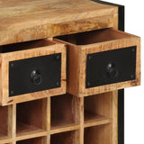 NNEVL Wine Rack for 16 Bottles Solid Wood Mango