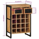 NNEVL Wine Rack for 16 Bottles Solid Wood Mango
