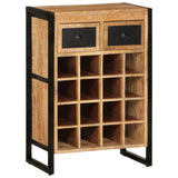 NNEVL Wine Rack for 16 Bottles Solid Wood Mango