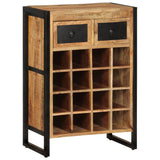 NNEVL Wine Rack for 16 Bottles Solid Wood Mango