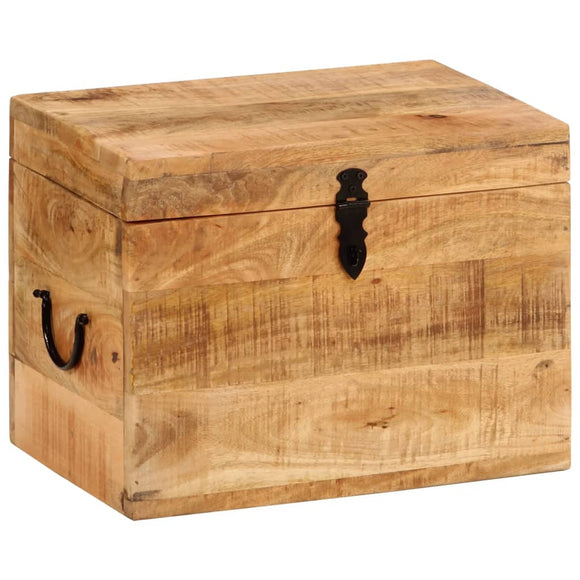 NNEVL Storage Box 39x28x31 cm Solid Wood Mango