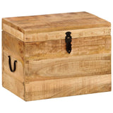 NNEVL Storage Box 39x28x31 cm Solid Wood Mango