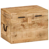 NNEVL Storage Box 39x28x31 cm Solid Wood Mango