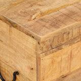 NNEVL Storage Box 39x28x31 cm Solid Wood Mango