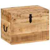 NNEVL Storage Box 39x28x31 cm Solid Wood Mango