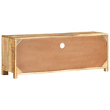 NNEVL TV Cabinet 110x30x40 cm Solid Wood Rough Mango
