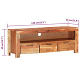 NNEVL TV Cabinet 110x30x40 cm Solid Wood Acacia