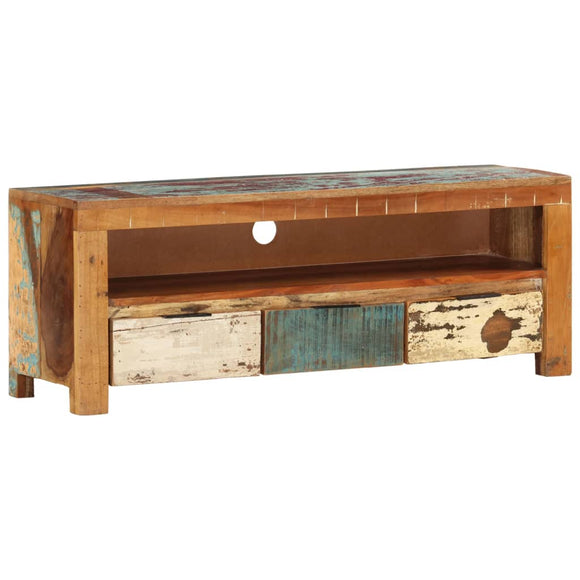 NNEVL TV Cabinet 110x30x40 cm Solid Wood Reclaimed