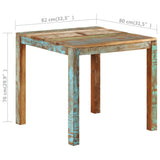 NNEVL Dining Table 82x80x76 cm Solid Reclaimed Wood