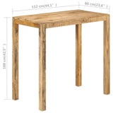NNEVL Bar Table 112x60x108 cm Rough Mango Wood