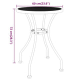 NNEVL Garden Table Ø60x72 cm Expanded Metal Mesh Anthracite