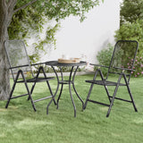 NNEVL Garden Table Ø60x72 cm Expanded Metal Mesh Anthracite