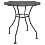 NNEVL Garden Table Ø80x72 cm Expanded Metal Mesh Anthracite