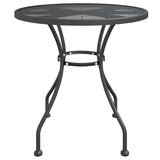 NNEVL Garden Table Ø80x72 cm Expanded Metal Mesh Anthracite