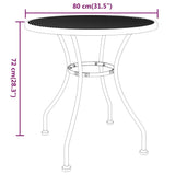 NNEVL Garden Table Ø80x72 cm Expanded Metal Mesh Anthracite