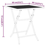 NNEVL Garden Table 60x60x72 cm Expanded Metal Mesh Anthracite