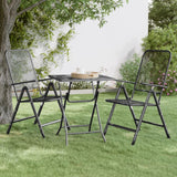 NNEVL Garden Table 60x60x72 cm Expanded Metal Mesh Anthracite