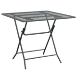 NNEVL Garden Table 80x80x72 cm Expanded Metal Mesh Anthracite