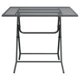 NNEVL Garden Table 80x80x72 cm Expanded Metal Mesh Anthracite