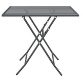 NNEVL Garden Table 80x80x72 cm Expanded Metal Mesh Anthracite