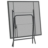 NNEVL Garden Table 80x80x72 cm Expanded Metal Mesh Anthracite