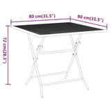 NNEVL Garden Table 80x80x72 cm Expanded Metal Mesh Anthracite