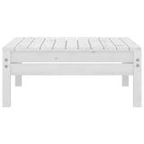 NNEVL 3 Piece Garden Lounge Set White Solid Wood Pine