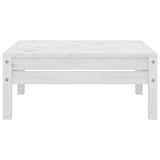 NNEVL 3 Piece Garden Lounge Set White Solid Wood Pine