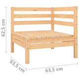 NNEVL Garden 2-Seater Sofa Solid Wood Pine