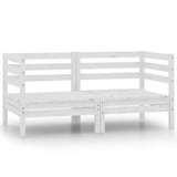 NNEVL Garden 2-Seater Sofa White Solid Wood Pine