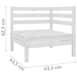 NNEVL Garden 2-Seater Sofa White Solid Wood Pine