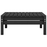 NNEVL 3 Piece Garden Lounge Set Black Solid Pinewood