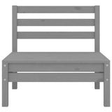 NNEVL 4 Piece Garden Lounge Set Grey Solid Pinewood