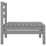 NNEVL 4 Piece Garden Lounge Set Grey Solid Pinewood