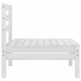 NNEVL 5 Piece Garden Lounge Set White Solid Pinewood