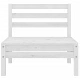 NNEVL 6 Piece Garden Lounge Set White Solid Pinewood
