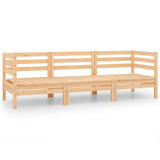 NNEVL 3 Piece Garden Lounge Set Solid Wood Pine