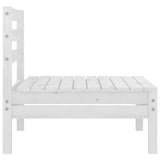 NNEVL 3 Piece Garden Lounge Set White Solid Wood Pine