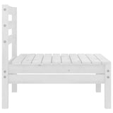 NNEVL 4 Piece Garden Lounge Set White Solid Wood Pine