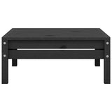 NNEVL 4 Piece Garden Lounge Set Black Solid Wood Pine