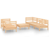 NNEVL 6 Piece Garden Lounge Set Solid Pinewood