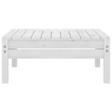 NNEVL 6 Piece Garden Lounge Set White Solid Pinewood