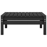 NNEVL 6 Piece Garden Lounge Set Black Solid Pinewood