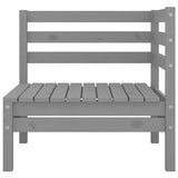 NNEVL 7 Piece Garden Lounge Set Grey Solid Pinewood