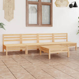 NNEVL 5 Piece Garden Lounge Set Solid Pinewood