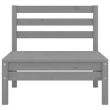 NNEVL 9 Piece Garden Lounge Set Grey Solid Pinewood