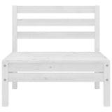 NNEVL 4 Piece Garden Lounge Set White Solid Pinewood