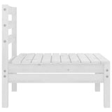 NNEVL 4 Piece Garden Lounge Set White Solid Pinewood