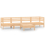 NNEVL 5 Piece Garden Lounge Set Solid Pinewood