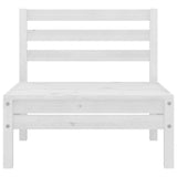 NNEVL 5 Piece Garden Lounge Set White Solid Pinewood